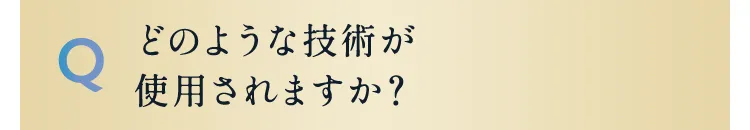 どのような技術が使用されますか？